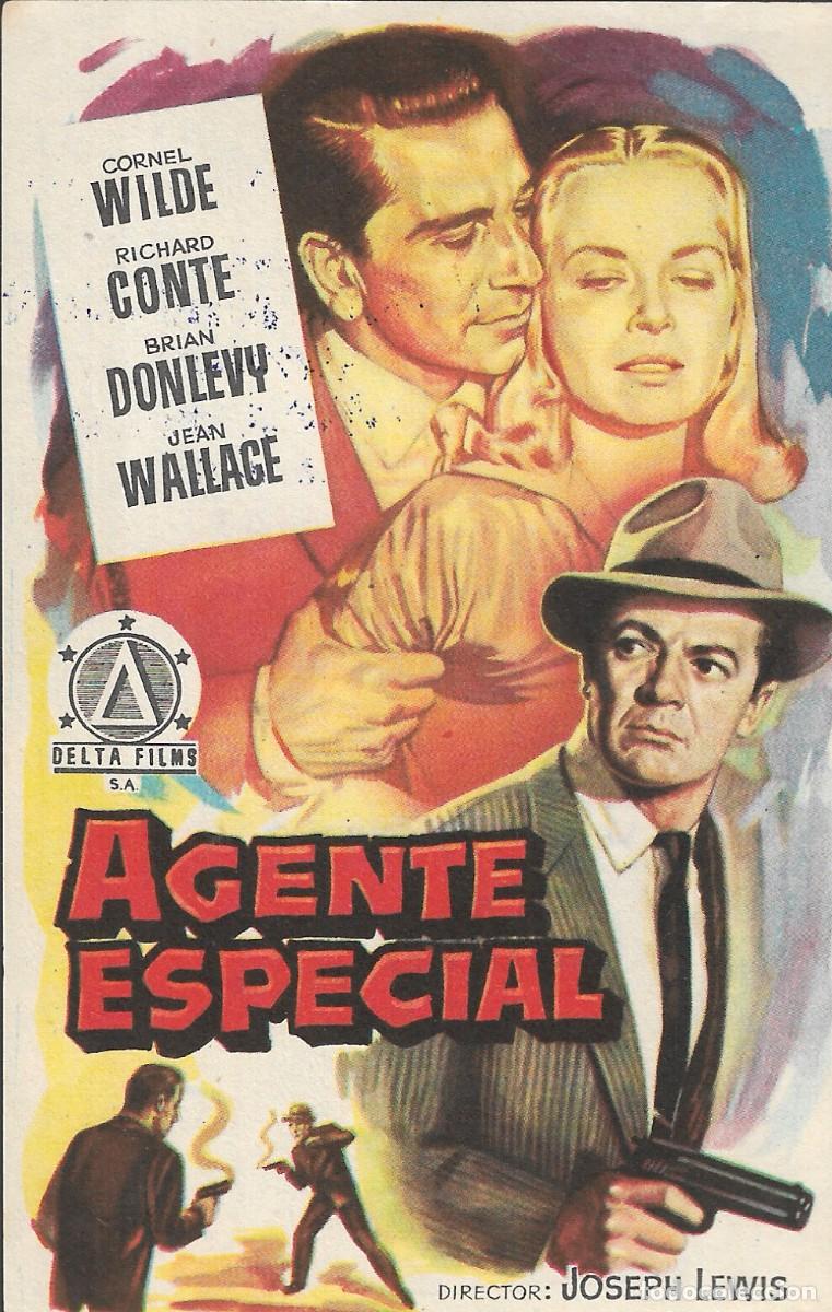 Cine: PROGRAMA DE CINE - AGENTE ESPECIAL - CORNEL WILDE, RICHARD CONTE - 1955 - SIN PUBLICIDAD.
