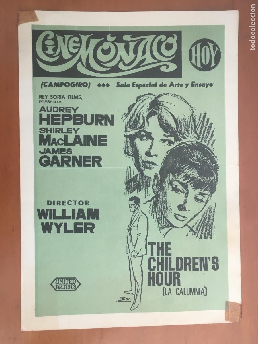 Cine: la calumnia audrey hepburn shirley mclaine folleto de mano local original estreno