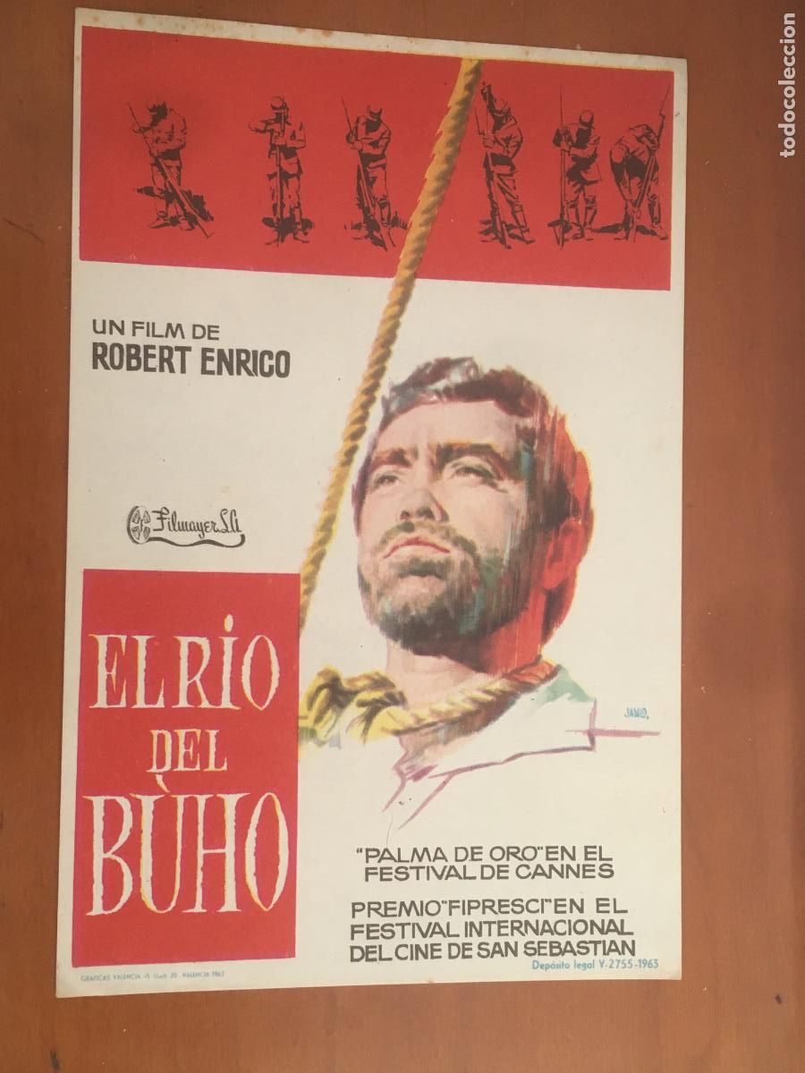 Cine: el rio del buho folleto de mano original estreno