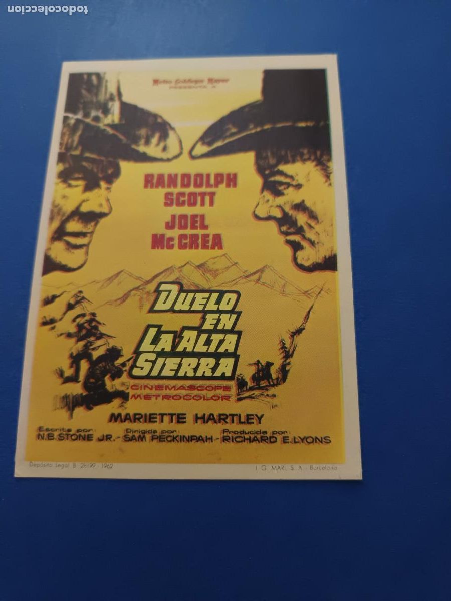 Cine: PROGRAMA DE CINE DUELO EN LA ALTA SIERRA RANDOLPH SCOTT