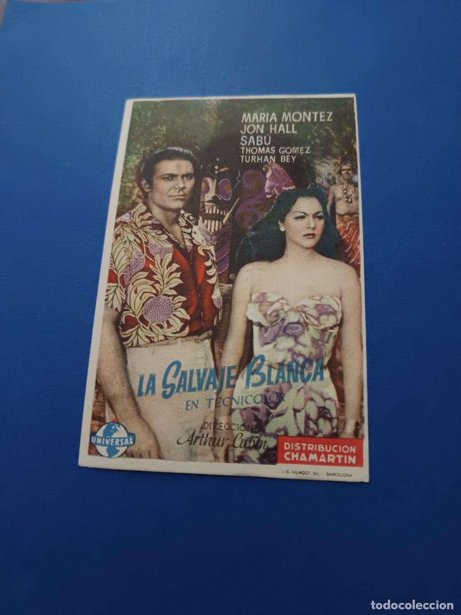 Cine: PROGRAMA DE CINE LA SALVAJE BLANCA MARIA MONTEZ - Foto 1