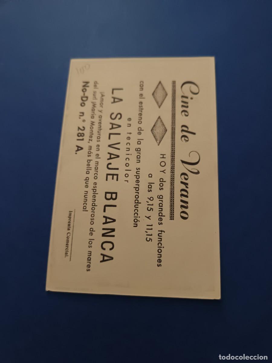 Cine: PROGRAMA DE CINE LA SALVAJE BLANCA MARIA MONTEZ - Foto 2