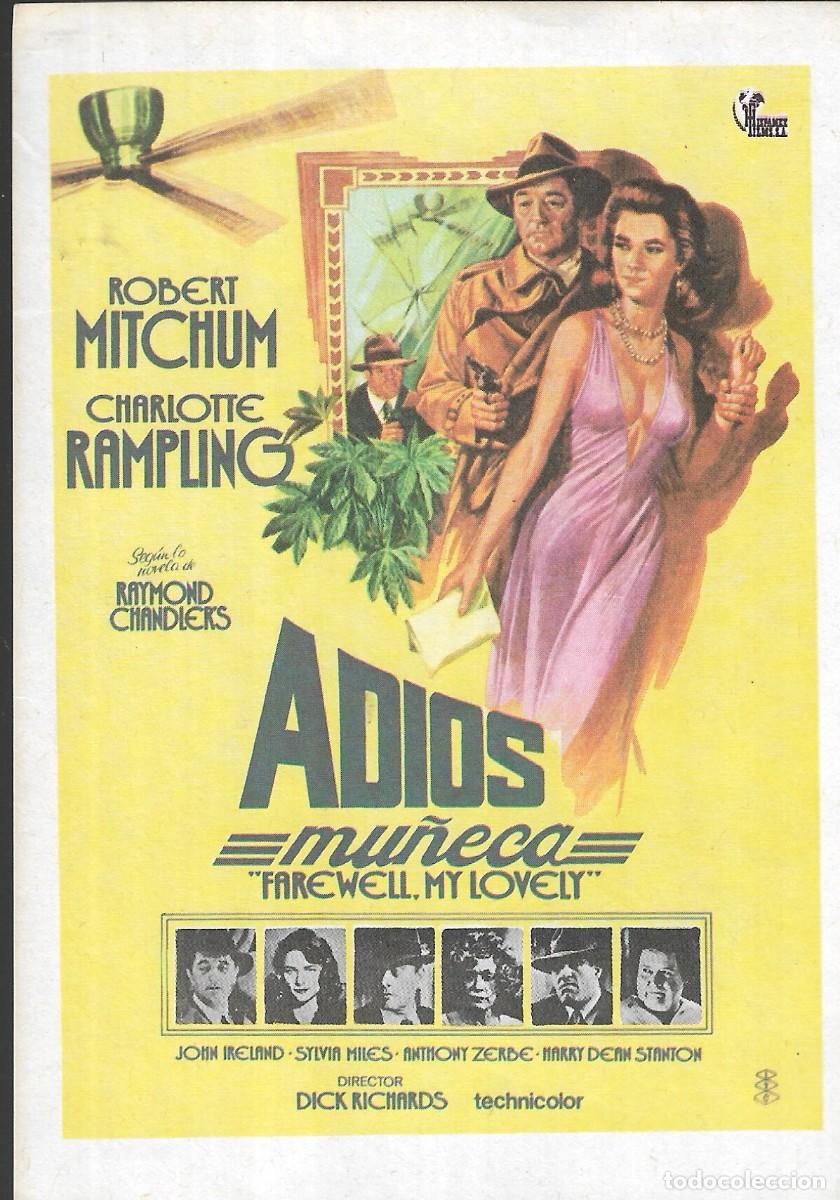 Cine: PROGRAMA DE CINE - ADI&Oacute;S, MU&Ntilde;ECA - ROBERT MITCHUM, CHARLOTTE RAMPLING - 1975 - SIN PUBLICIDAD.