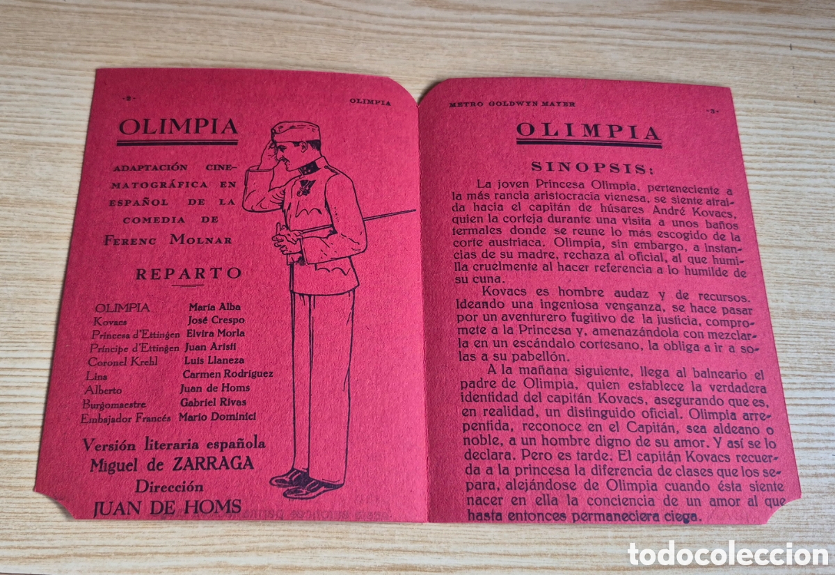 Cine: Antiguo programa de cine troquelado Olimpia - Foto 3