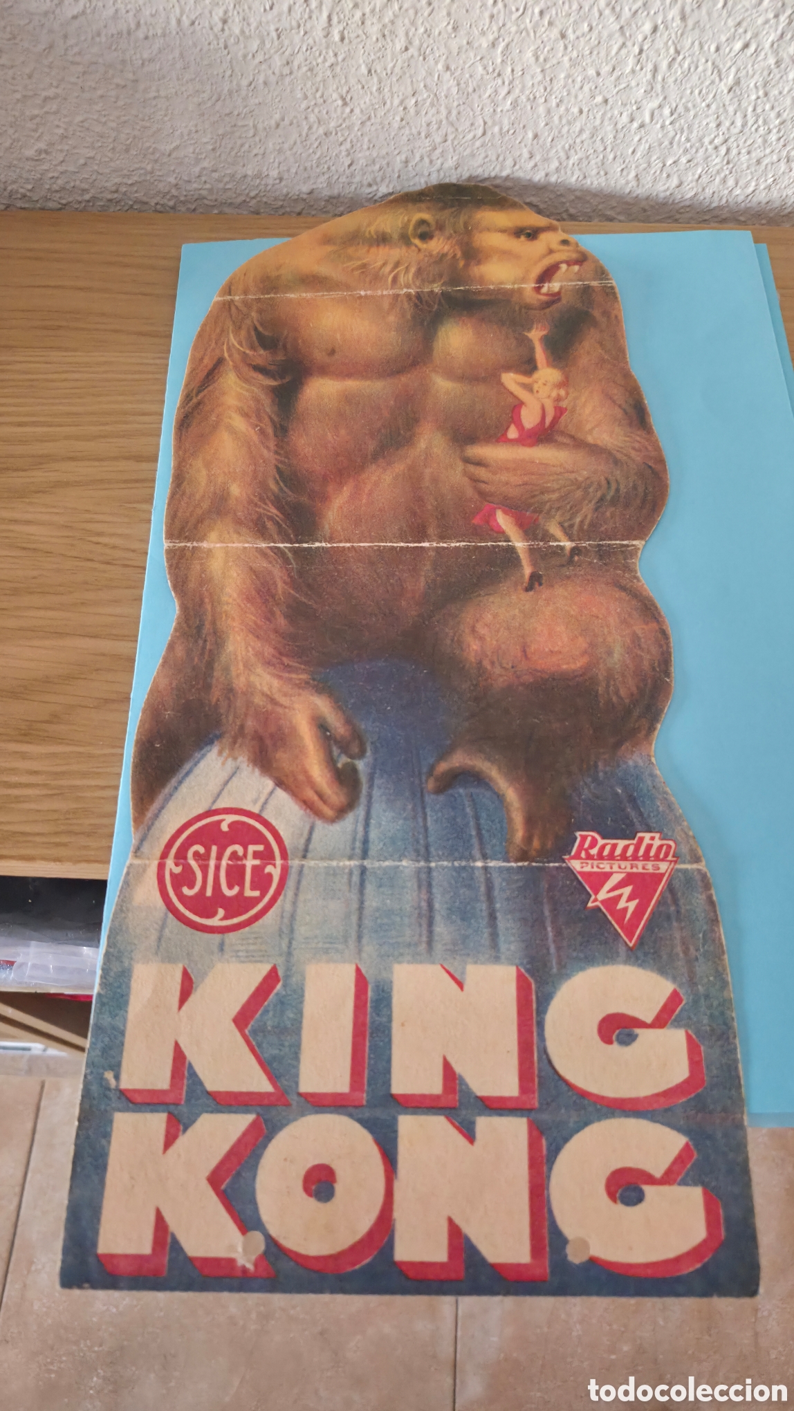 Cine: Antiguo programa de cine troquelado muy raro King Kong Cibe Victoria A&ntilde;os 30