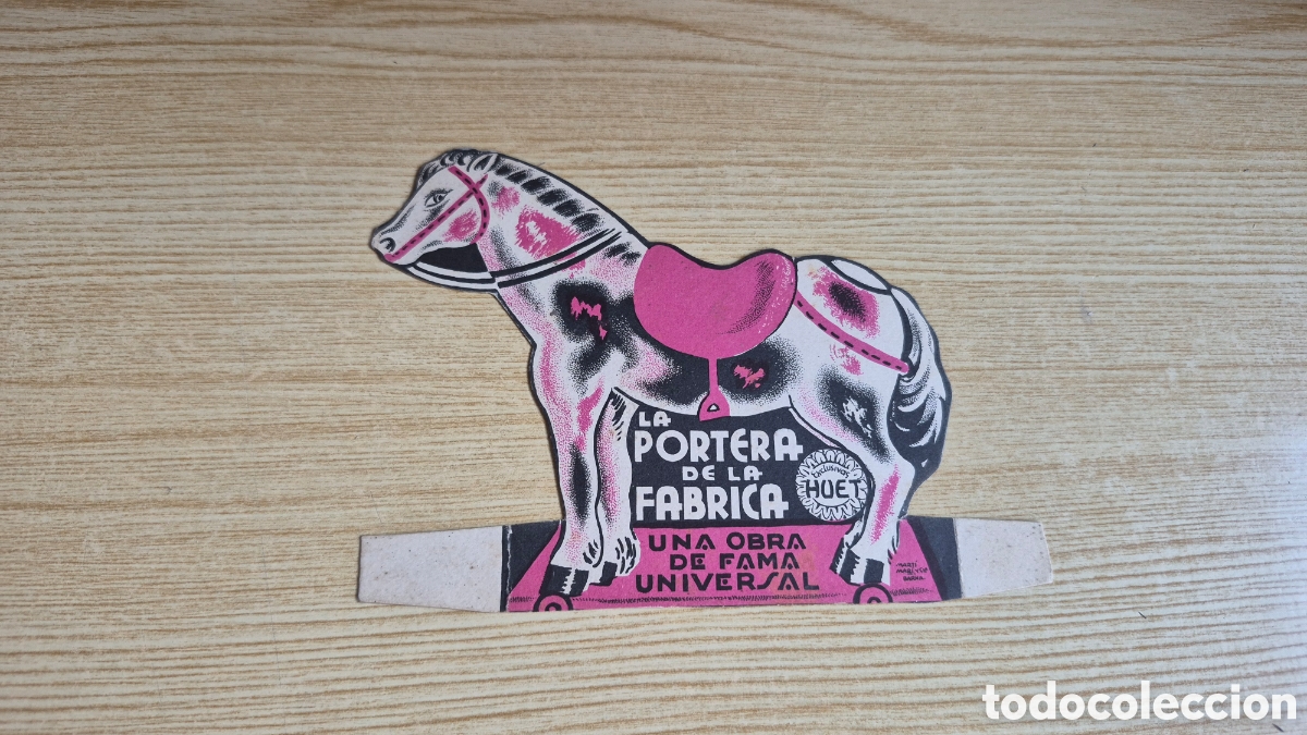 Cine: Antiguo programa de cine troquelado La portera de la f&aacute;brica Teatro Duque de Rivas
