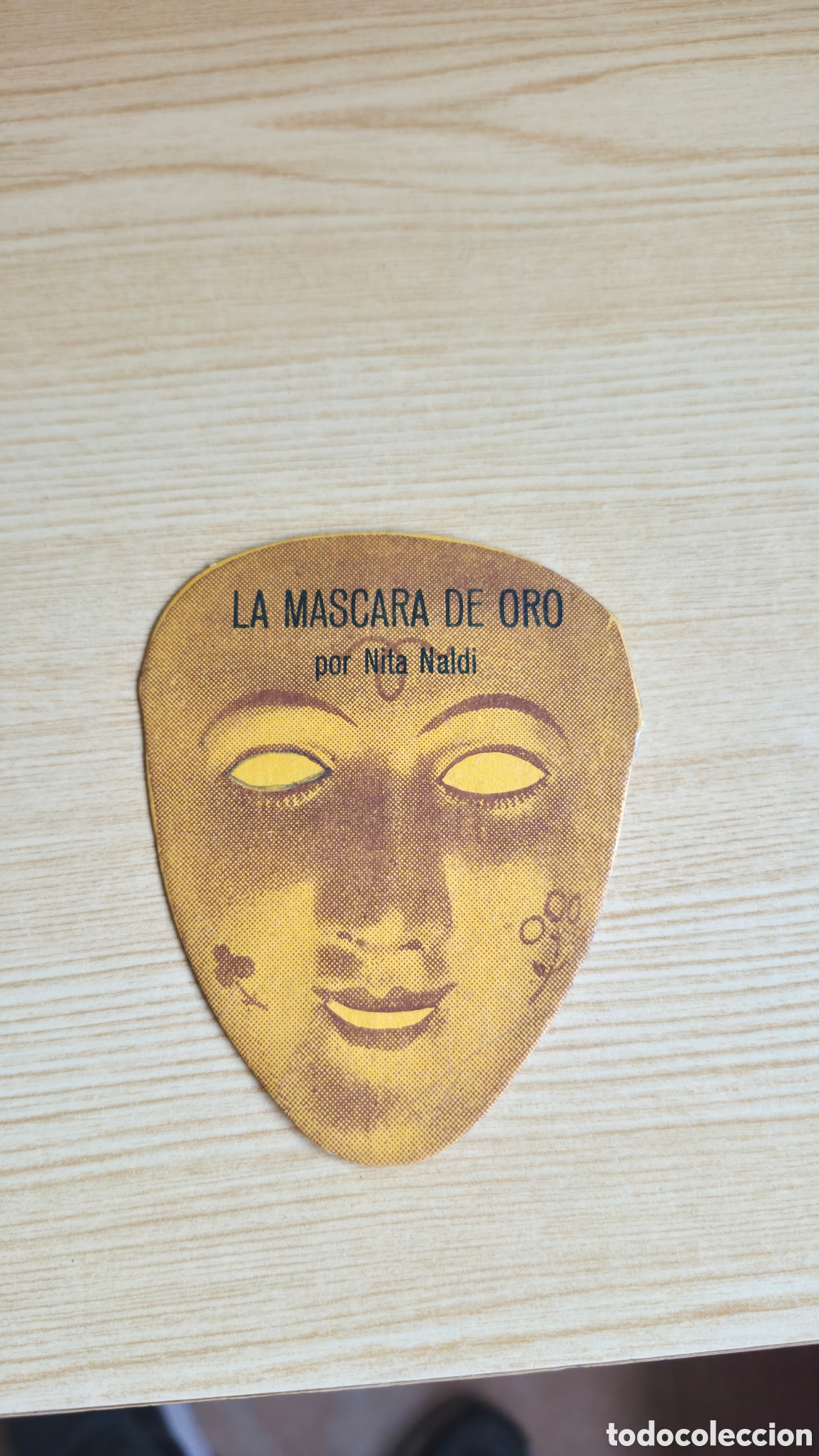 Cine: Antiguo programa de cine troquelado La m&aacute;scara de oro Teatro Principal de Cartagena 1933