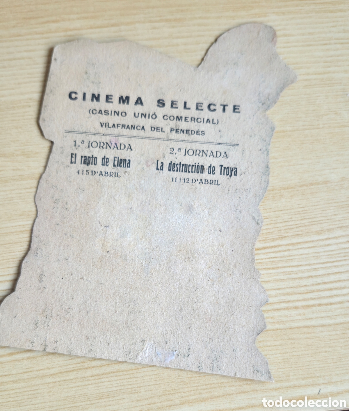Cine: Antiguo programa de cine mudo troquelado La Iliada Cinena Select - Foto 2
