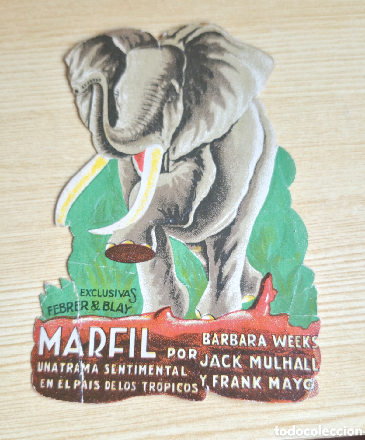 Cine: Antiguo programa de cine troquelado Marfil Cine Principal Sabadell 1942