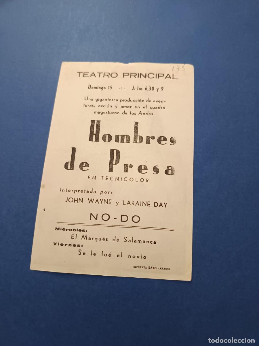 Cine: PROGRAMA DE CINE HOMBRES DE PRESA JOHN WAYNE - Foto 2