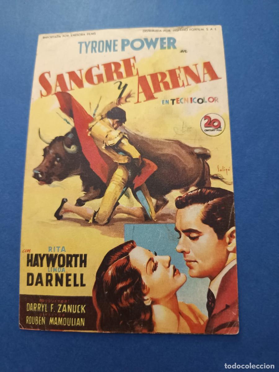 Cine: PROGRAMA DE CINE SANGRE Y ARENA TYRONE POWER