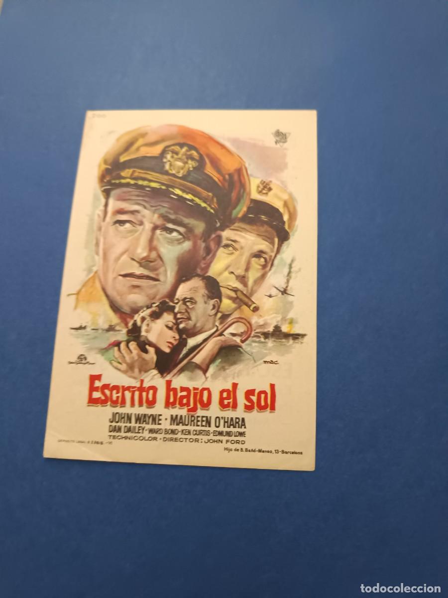 Cine: PROGRAMA DE CINE ESCRITO BAJO EL SOL JOHN WAYNE