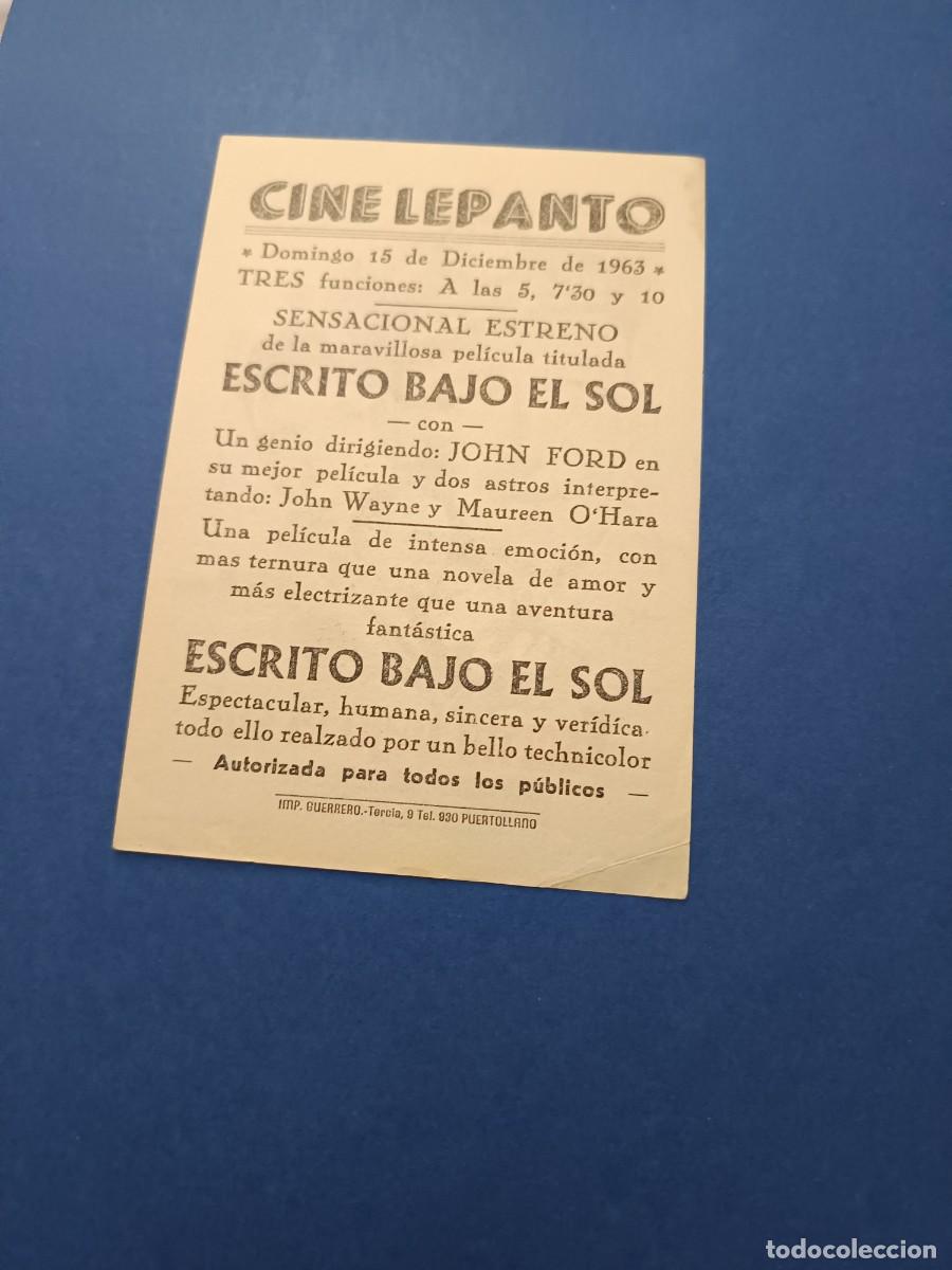 Cine: PROGRAMA DE CINE ESCRITO BAJO EL SOL JOHN WAYNE - Foto 2