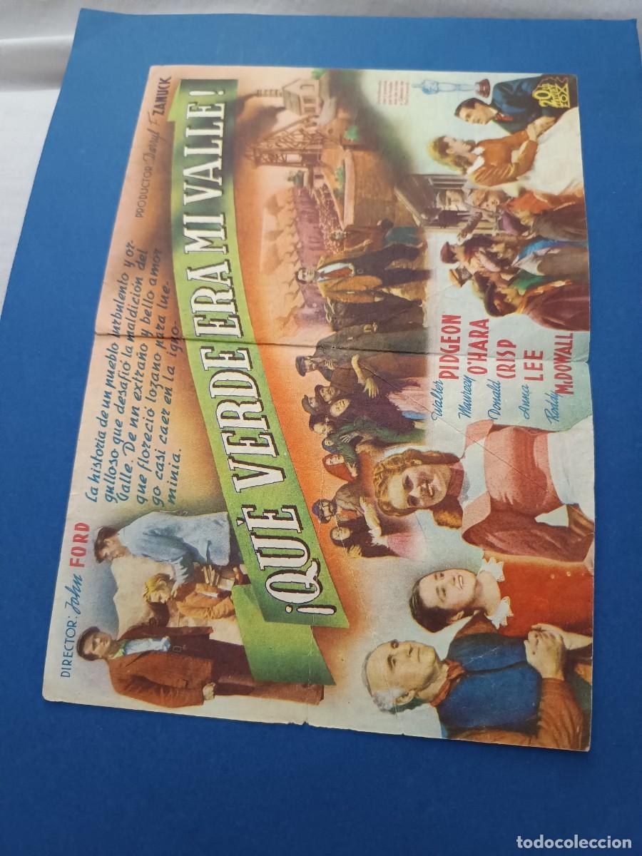 Cine: PROGRAMA DE CINE QUE VERDE ERA MI VALLE WALTER PIDGEON - Foto 2
