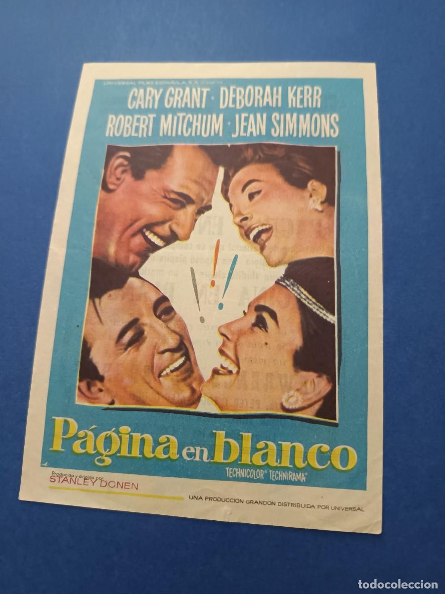 Cine: PROGRAMA DE CINE PAGINA EN BLANCO CARY GRANT - Foto 1