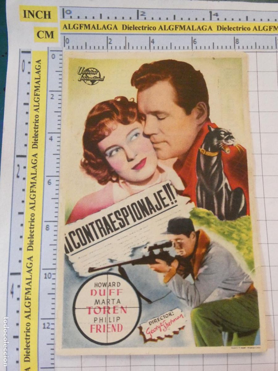 Cine: PROGRAMA DE MANO. CINE. PEL&Iacute;CULA. CONTRAESPIONAJE. SAL&Oacute;N DE VICTORIA PRIEGO C&Oacute;RDOBA. 575