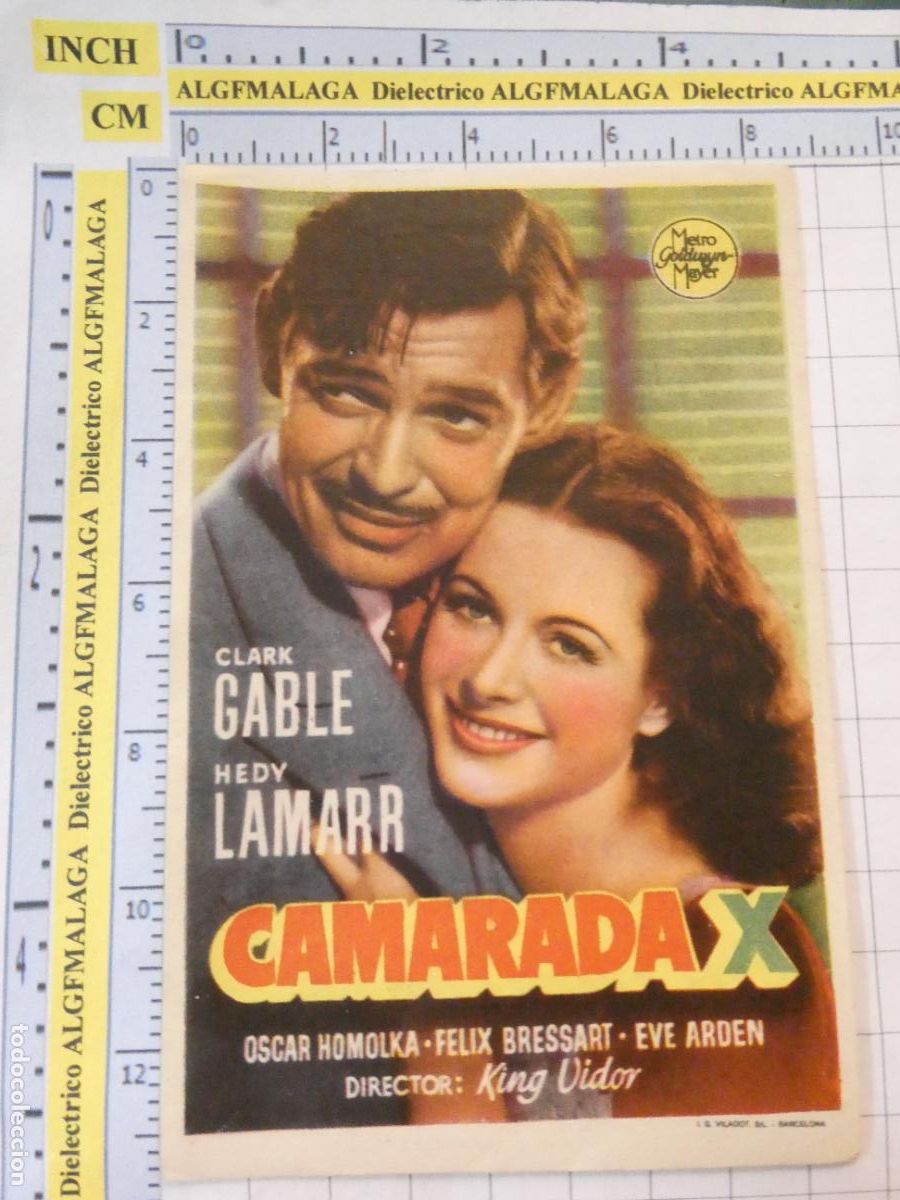 Folhetos de m&atilde;o de filmes antigos de cinema: PROGRAMA DE MANO. CINE. PEL&Iacute;CULA. CAMARADA X CINE CORD&Oacute;N BURGOS. 582