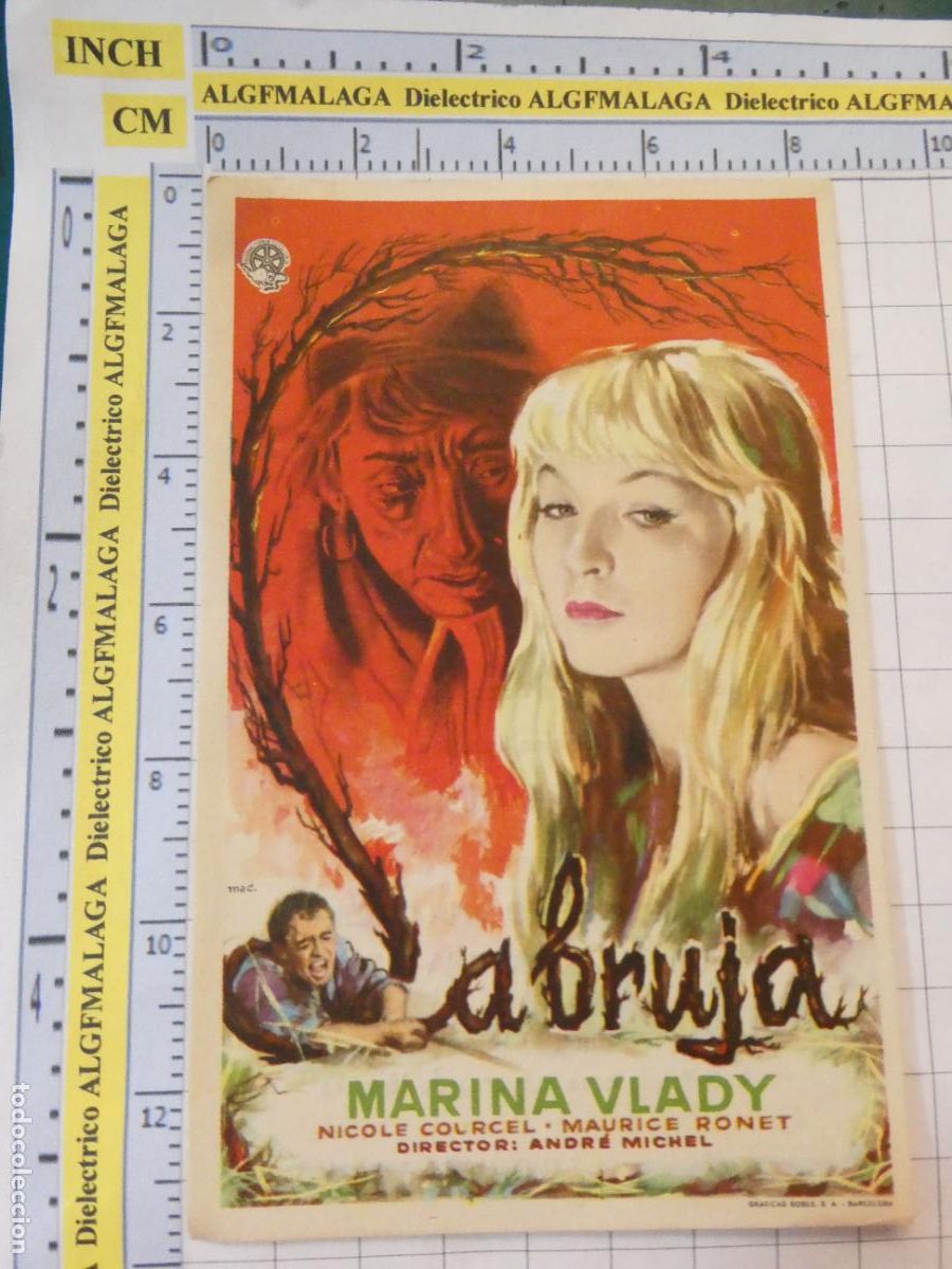 Folhetos de m&atilde;o de filmes antigos de cinema: PROGRAMA DE MANO. CINE. PEL&Iacute;CULA. LA BRUJA CINE CORD&Oacute;N BURGOS. 583