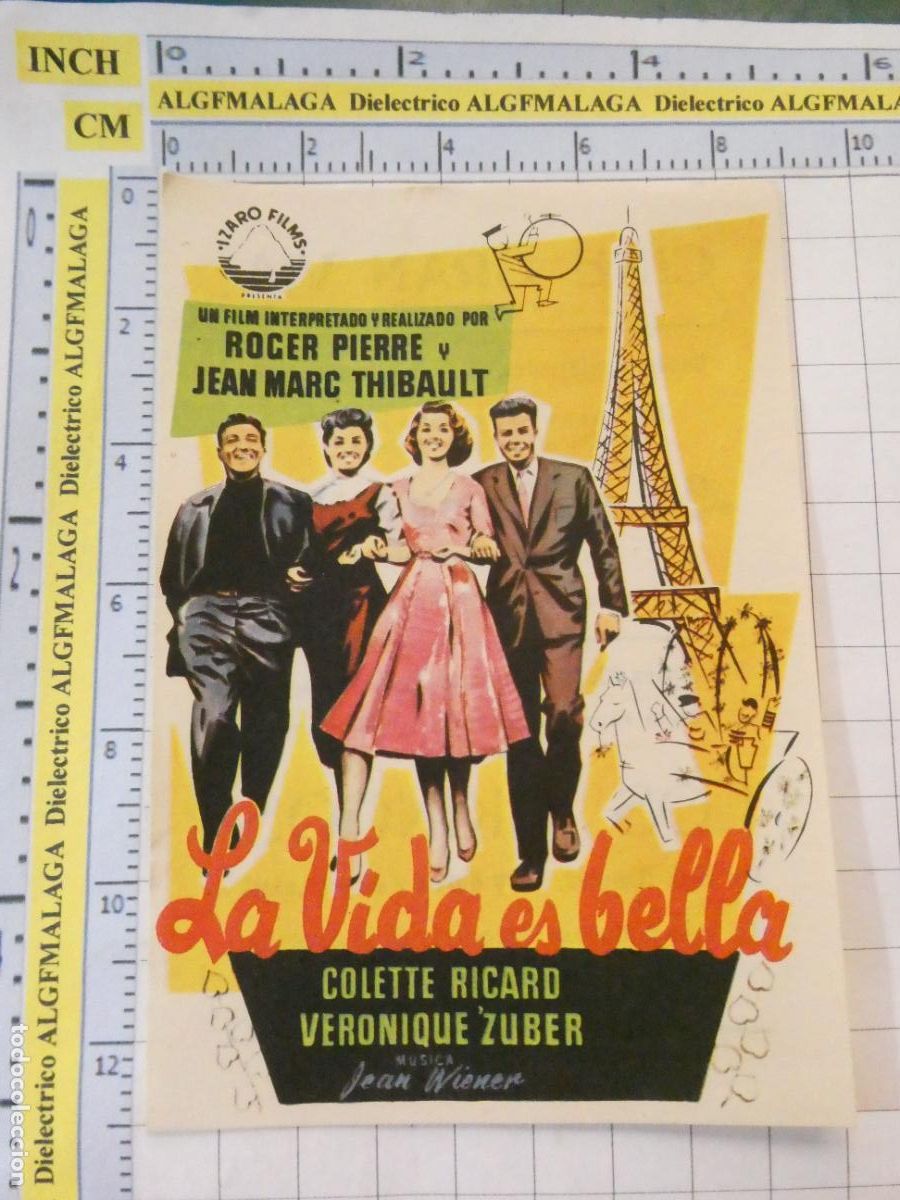 Cine: PROGRAMA DE MANO. CINE. PEL&Iacute;CULA. LA VIDA ES BELLA CINE GRAN V&Iacute;A GRANADA. 585