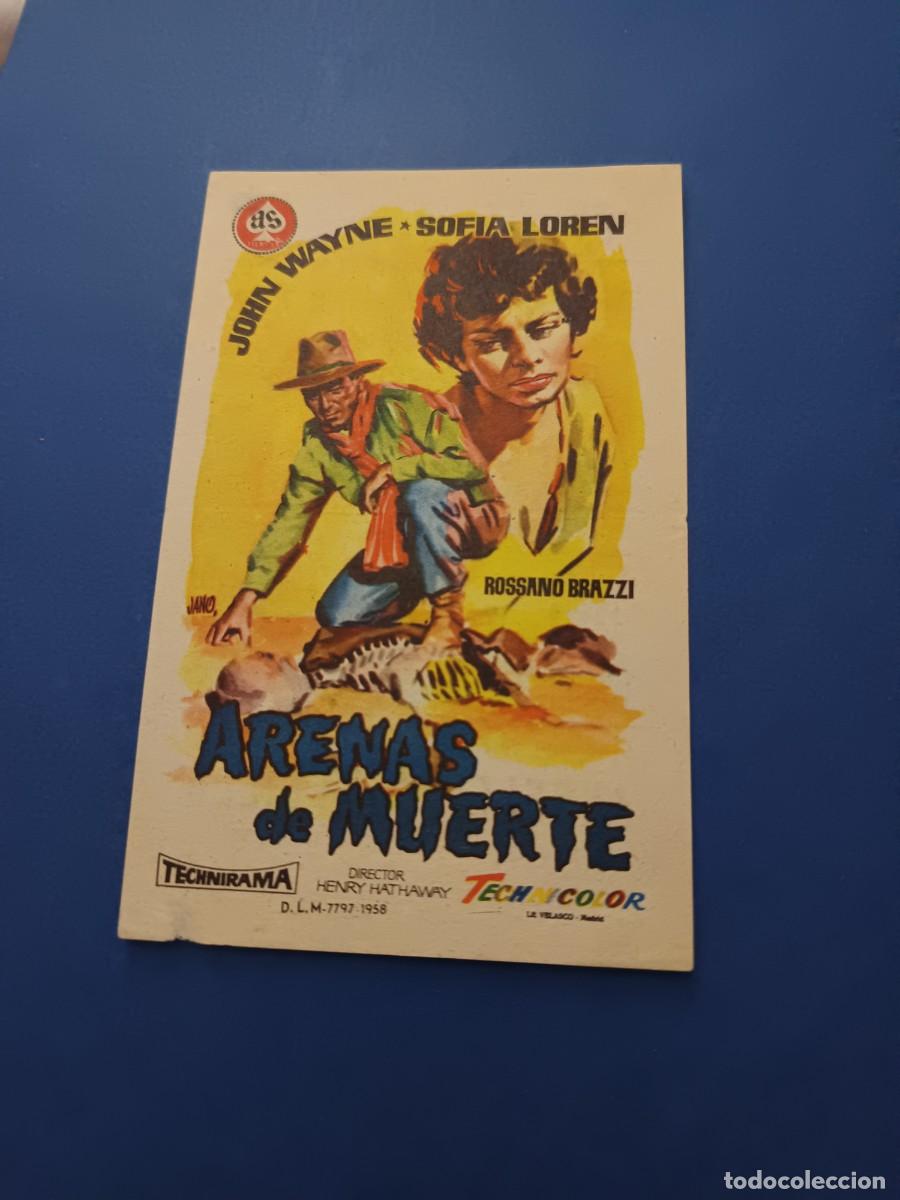 Cine: PROGRAMA DE CINE ARENAS DE MUERTE JOHN WAYNE