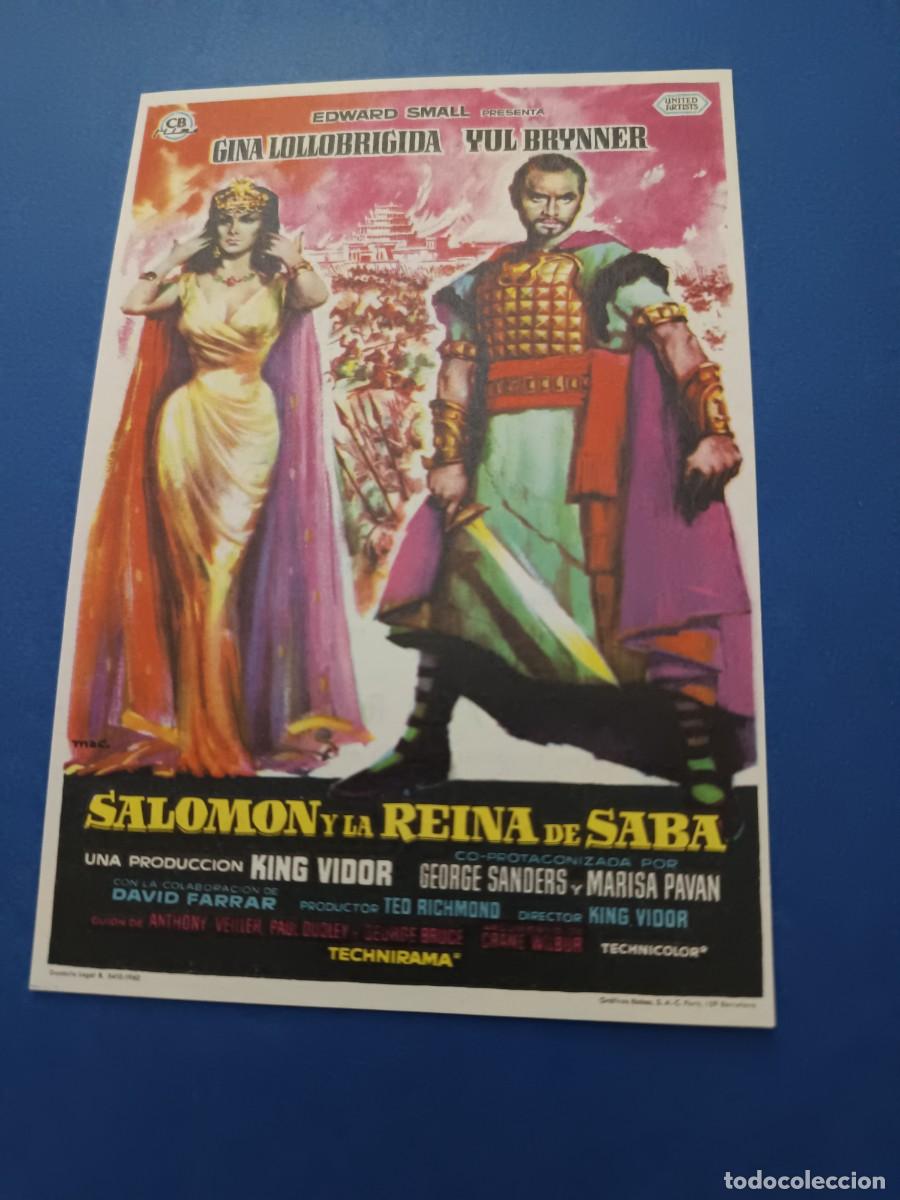 Cine: PROGRAMA DE CINE SALOMON Y LA REINA DE SABA YUL BRYNNER
