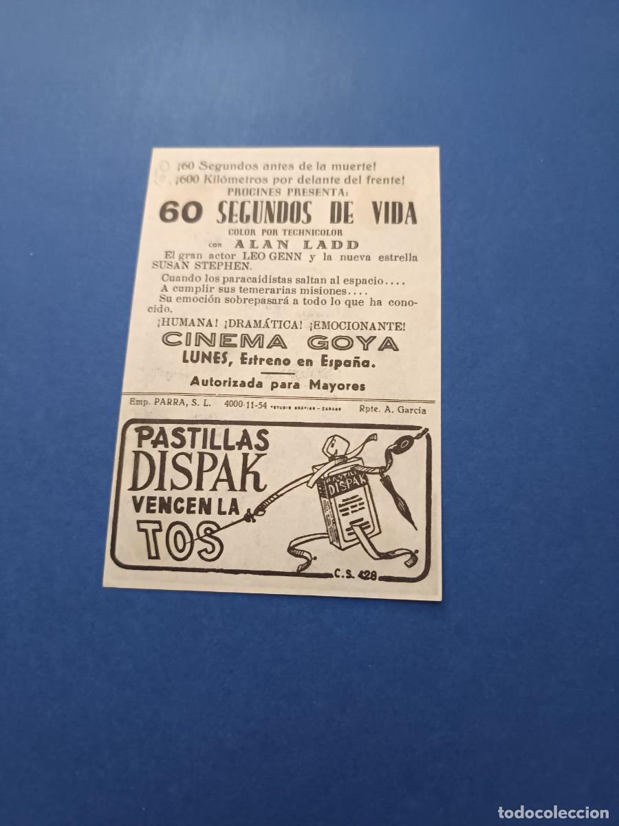 Cine: PROGRAMA DE CINE 60 SEGUNDOS DE VIDA ALAN LADD - Foto 2