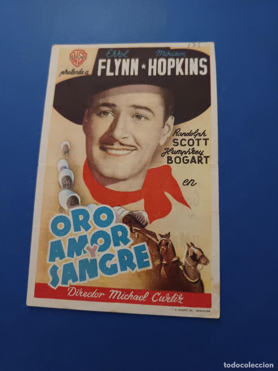 Cine: PROGRAMA DE CINE ORO AMOR Y SANGRE ERROL FLYNN HUMPHREY BOGART