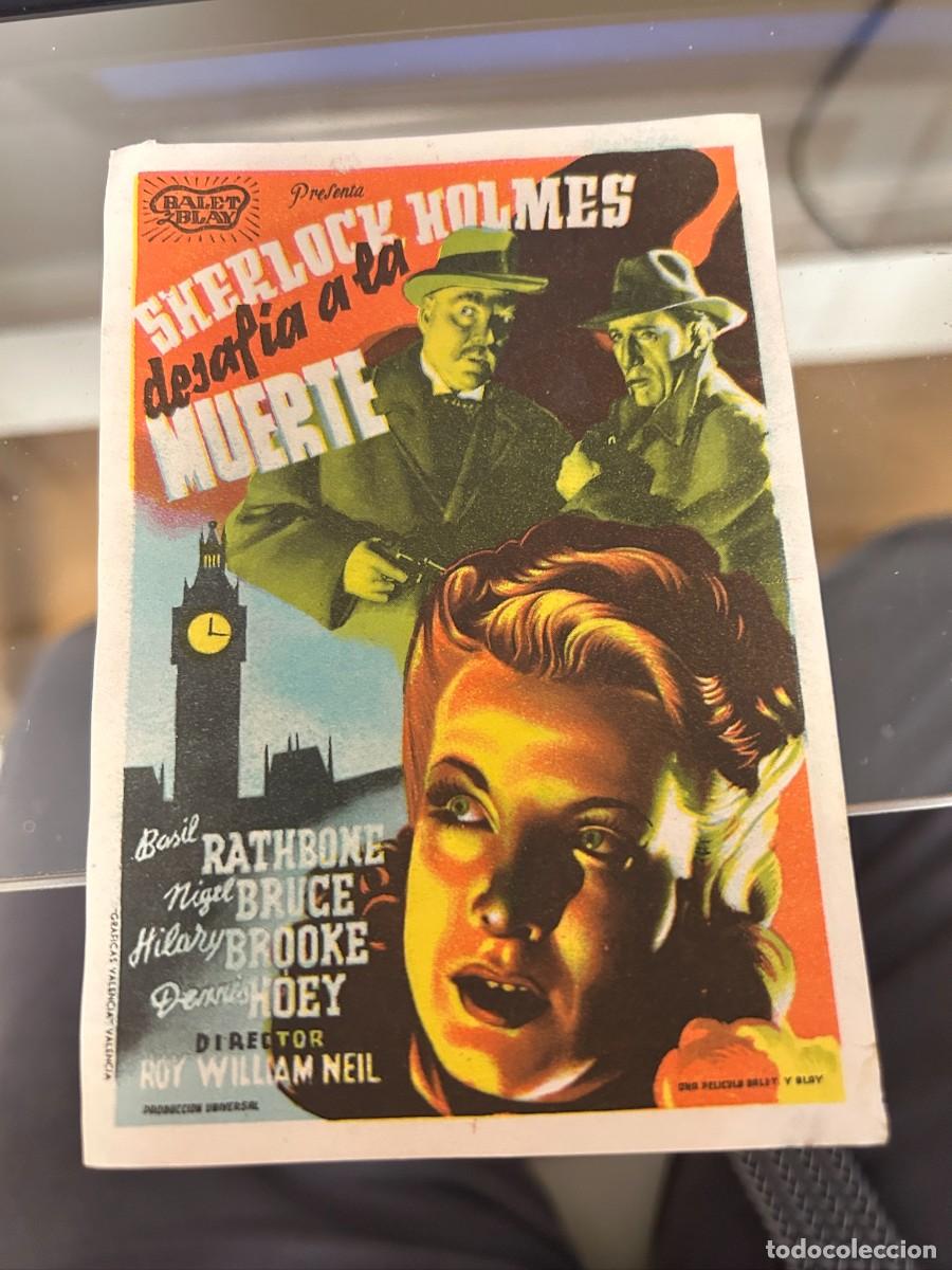 Cine: &ordm;1475 SHERLOCK HOLMES DESAFIA A LA MUERTE SIN PUBLICIDAD BUEN ESTADO