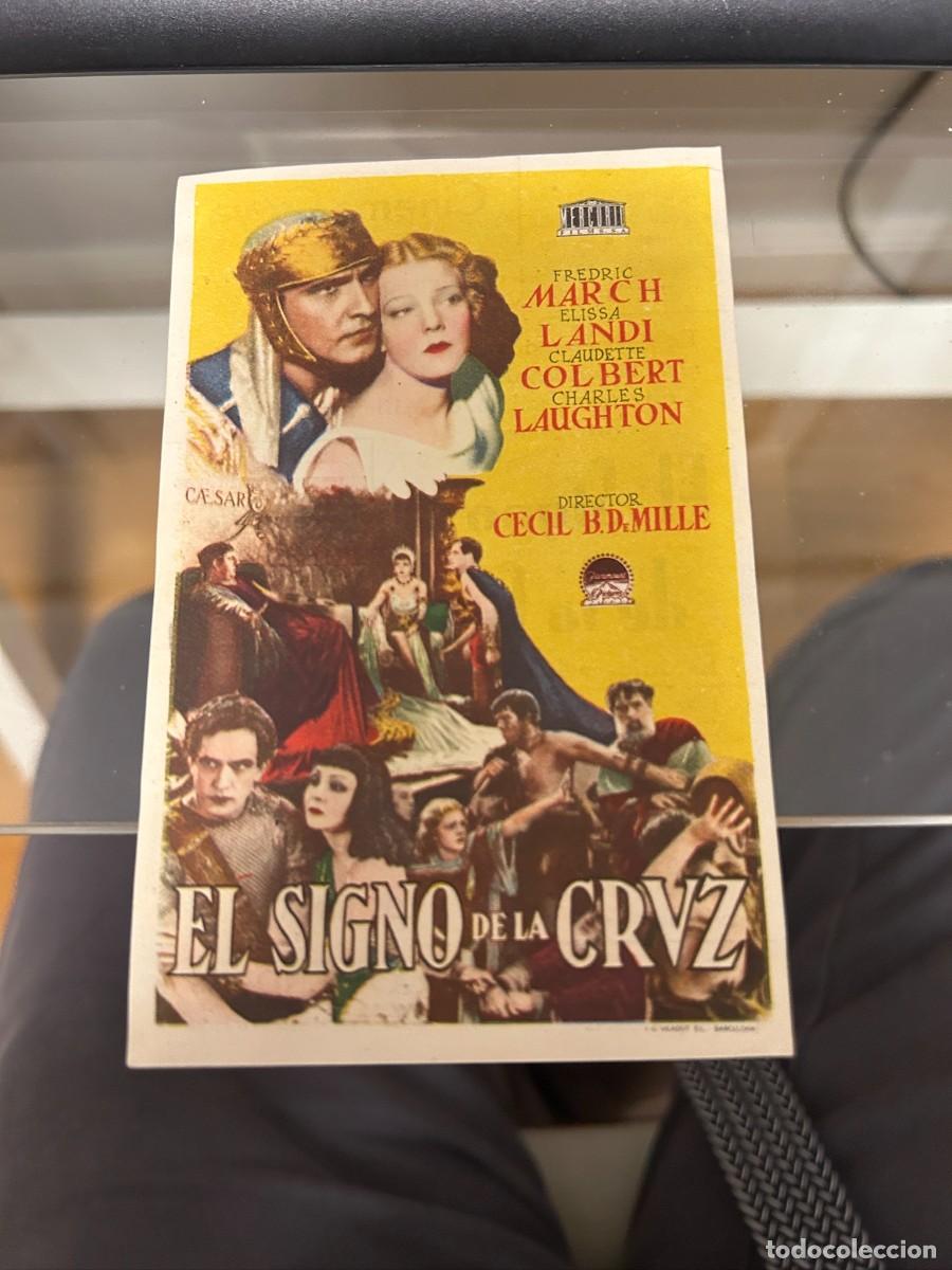 Cine: &ordm;1482 EL SIGNO DE LA CRUZ CINEMA GOYA ZARAGOZA CON PUBLICIDAD BUEN ESTADO