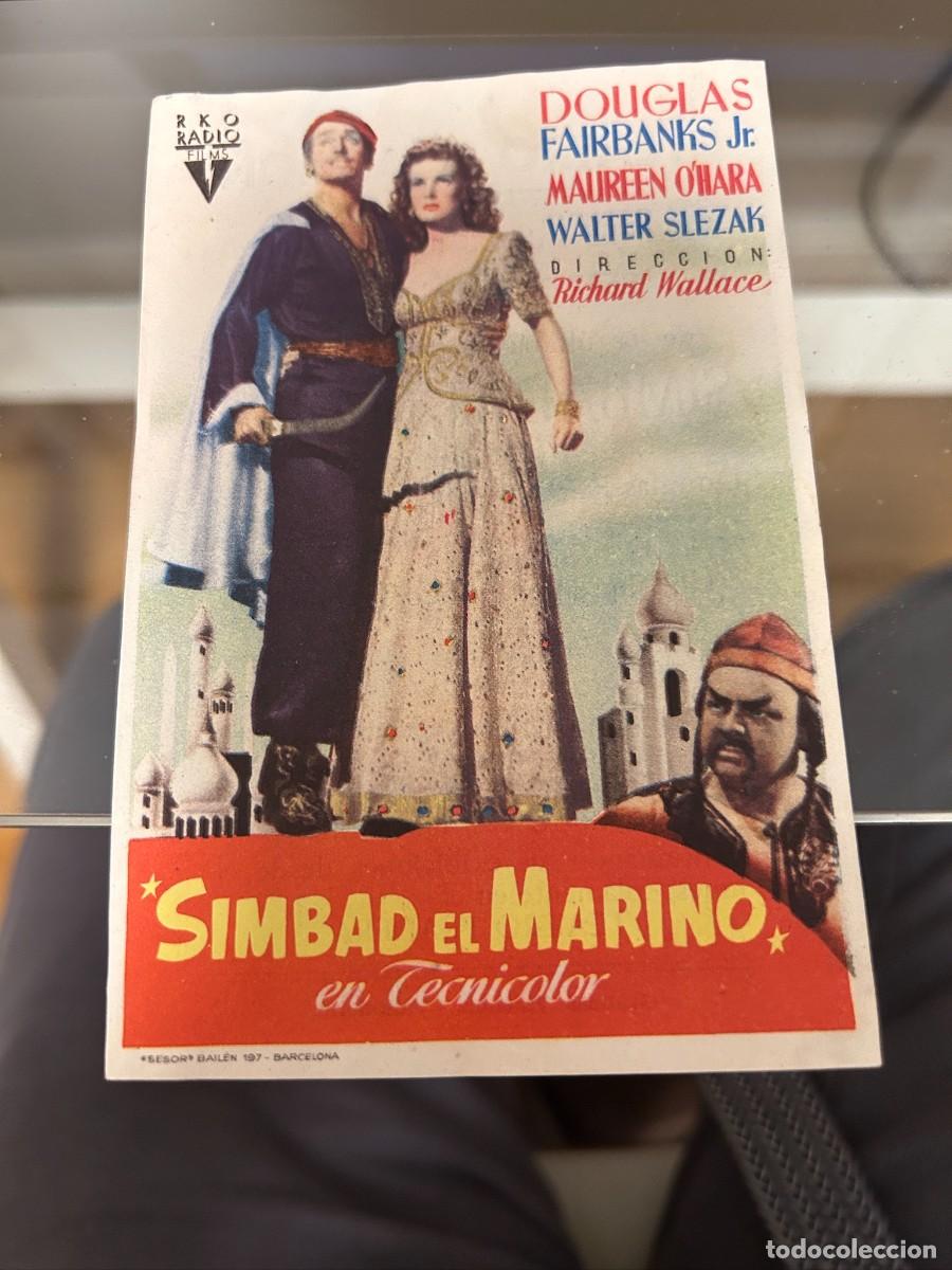 Cine: &ordm;1487 SIMBAD EL MARINO TEATRO CARRION VALLADOLID CON PUBLICIDAD BUEN ESTADO