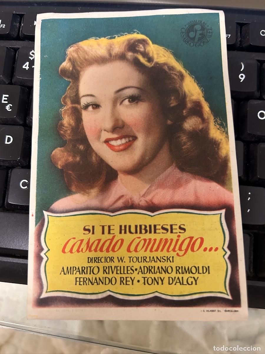Cine: &ordm;1494 SI TE HUBIERAS CASADO CONMIGO.... CINEMA ALHAMBRA ZARAGOZA CON PUBLICIDAD BUEN ESTADO