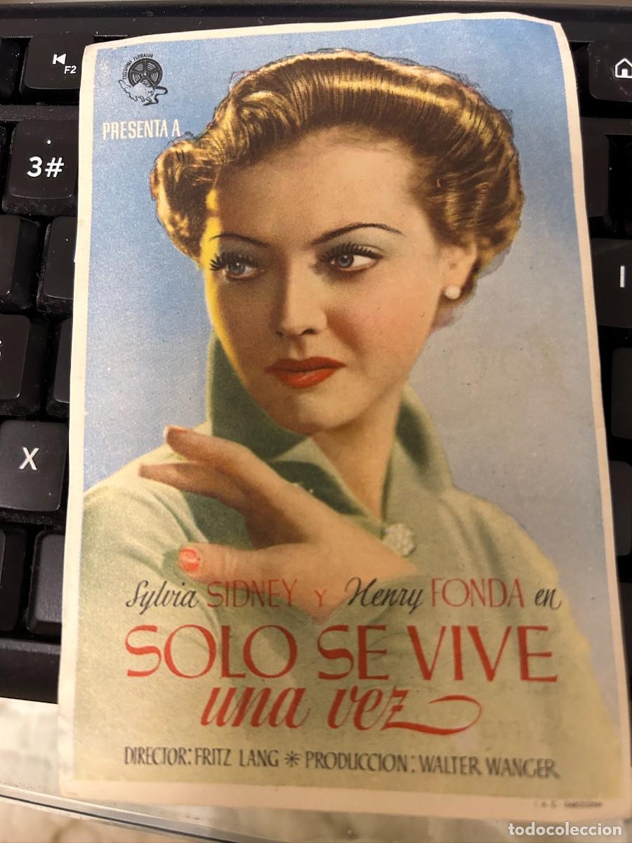 Cine: &ordm;1507 SOLO SE VIVE UNA VEZ CINE-TEATRO TERMENS LERIDA CON PUBLICIDAD BUEN ESTADO