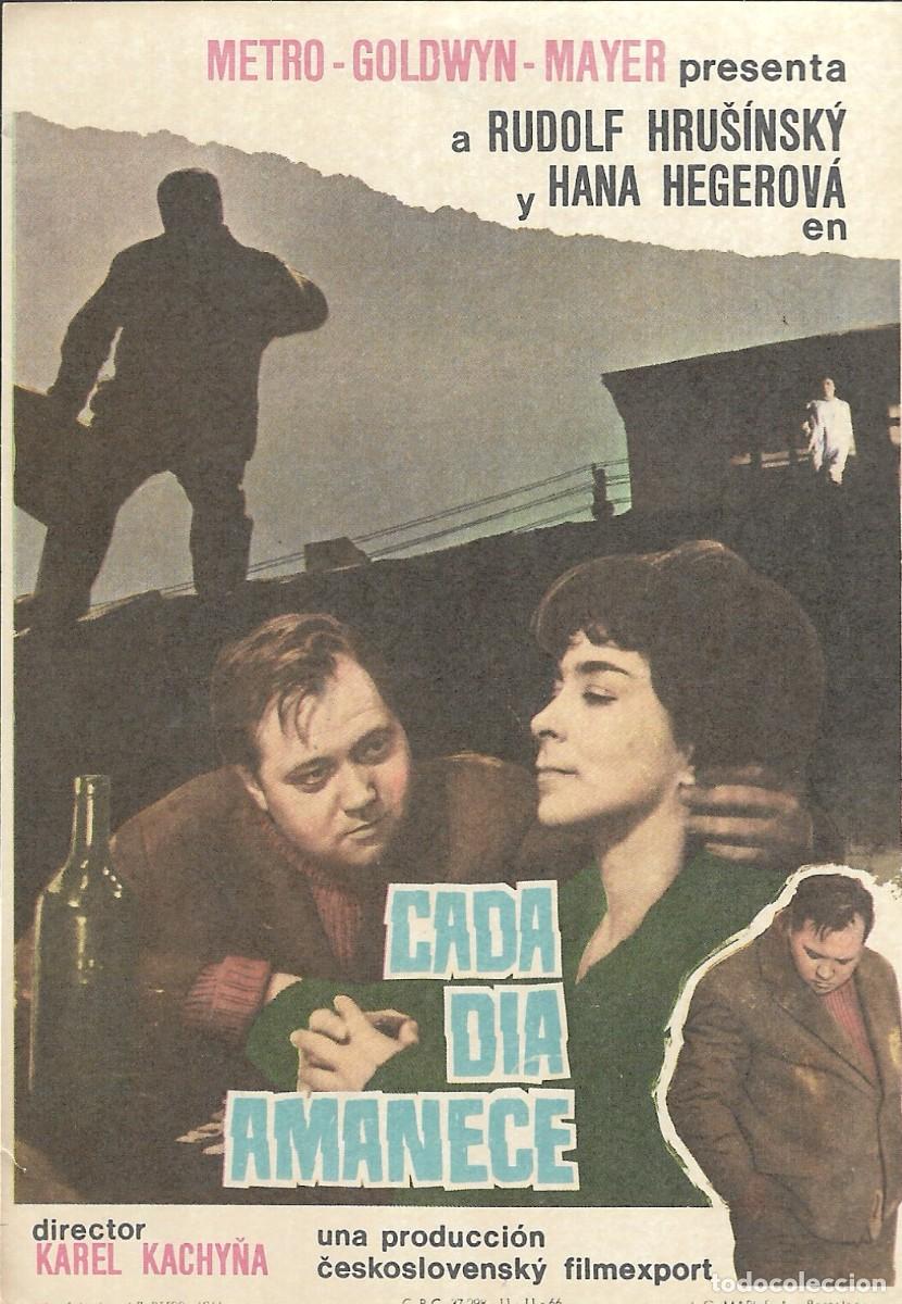 Cine: PROGRAMA DE CINE - CADA DIA AMANECE - RUDOLF HRUSINSKY, HANA HEGEROVA - 1966 - SIN PUBLICIDAD.