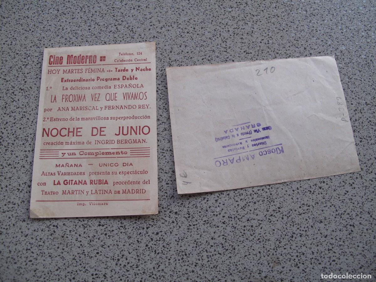 Cine: PROGRAMA DE MANO ORIGINAL EL DE LA FOTO - Foto 2
