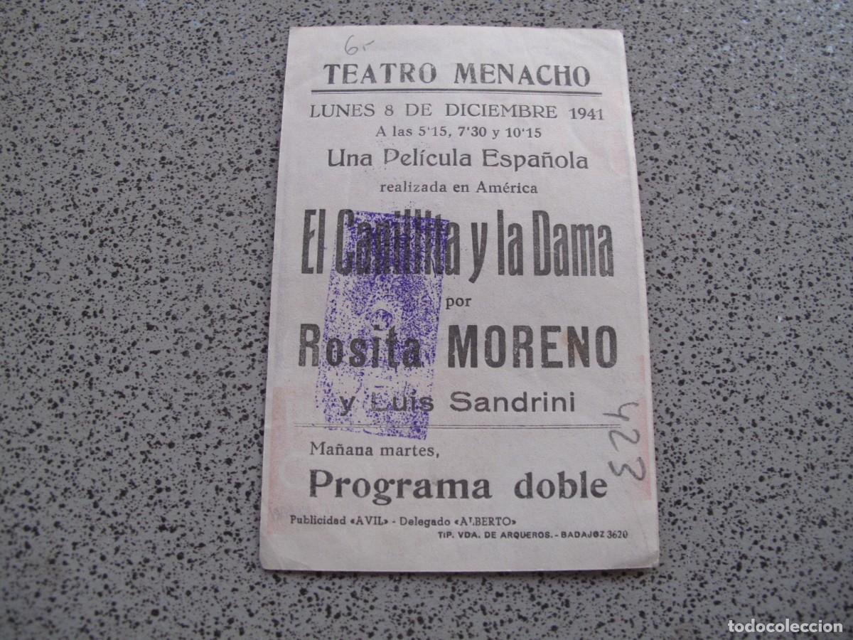 Cine: PROGRAMA DE MANO ORIGINAL EL DE LA FOTO - Foto 2