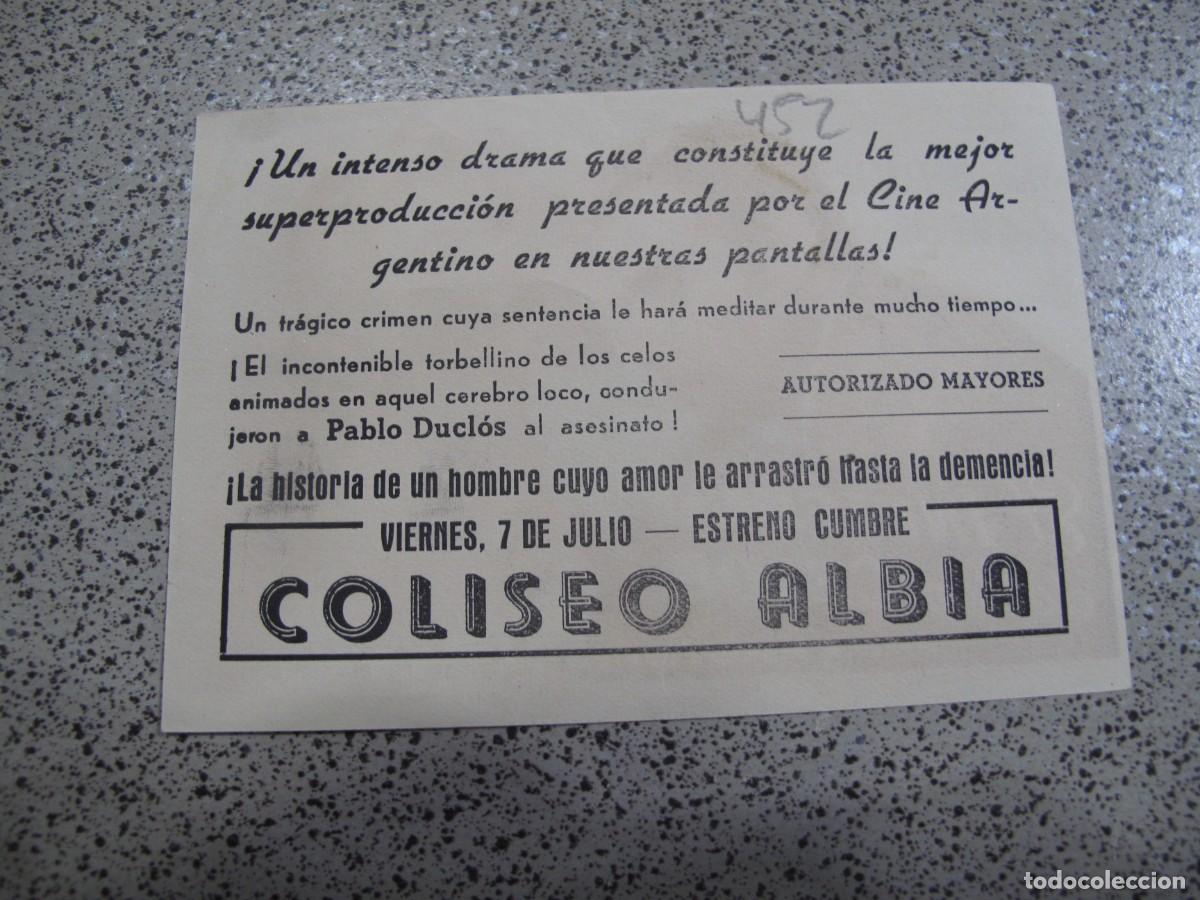 Cine: PROGRAMA DE MANO ORIGINAL EL DE LA FOTO - Foto 2