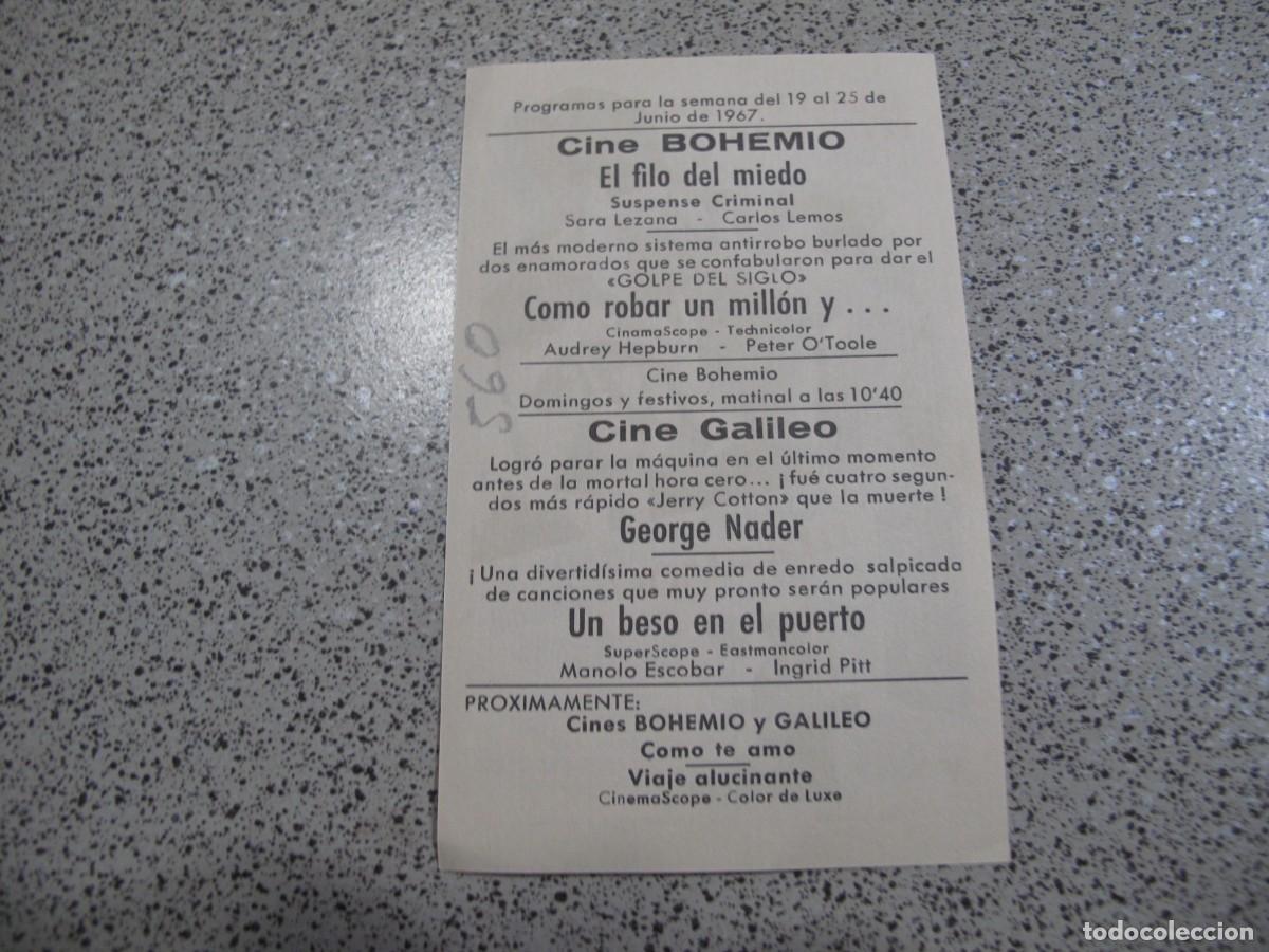 Cine: PROGRAMA DE MANO ORIGINAL EL DE LA FOTO - Foto 2