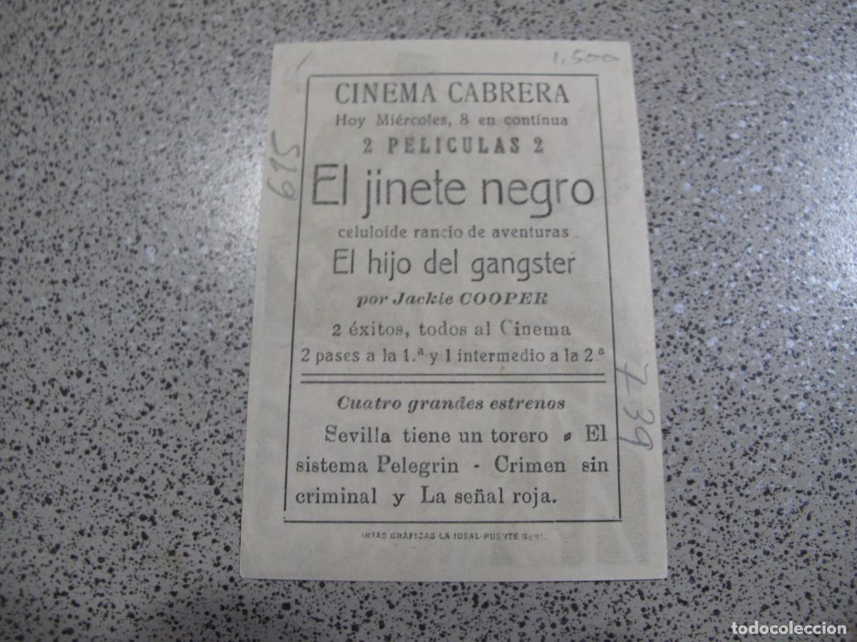 Cine: PROGRAMA DE MANO ORIGINAL EL DE LA FOTO - Foto 2