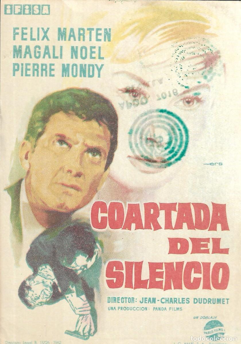 Cine: PROGRAMA DE CINE - COARTADA DE SILENCIO - FELIX MARTEN, MAGALI NOEL - 1962 - SIN PUBLICIDAD.