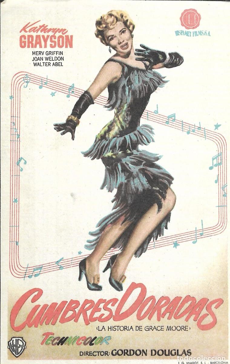 Cine: PROGRAMA DE CINE - CUMBRES DORADAS - KATHRYN GRAYSON - 1953 - SIN PUBLICIDAD