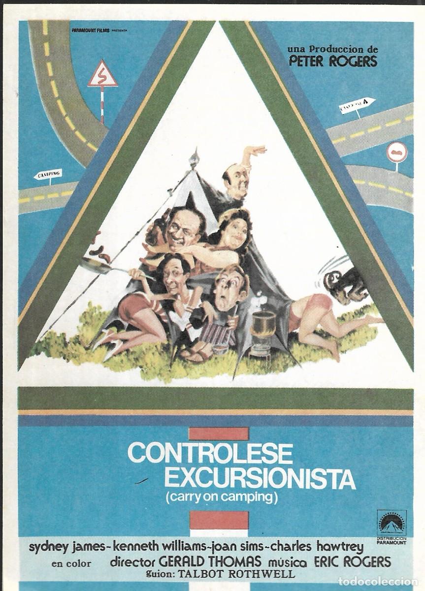 Cine: PROGRAMA DE CINE - CONTROLESE EXCURSIONISTA - SIDNEY JAMES - 1969 - SIN PUBLICIDAD. - Foto 1