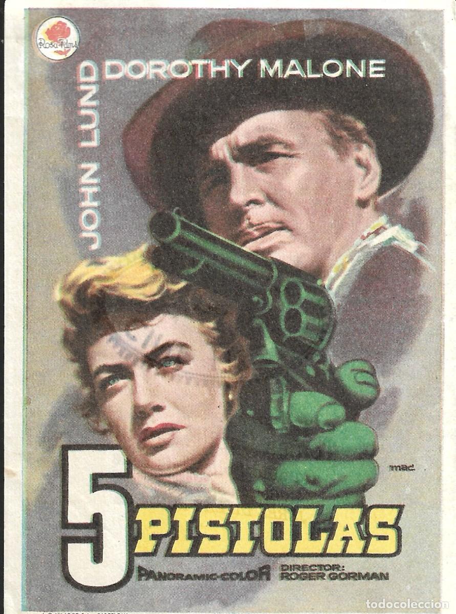 Cine: PROGRAMA DE CINE - 5 PISTOLAS - JOHN LUND, DORTHY MALONE - 1955 - MAC - CINE LISZT (Almer&iacute;a) - S/P