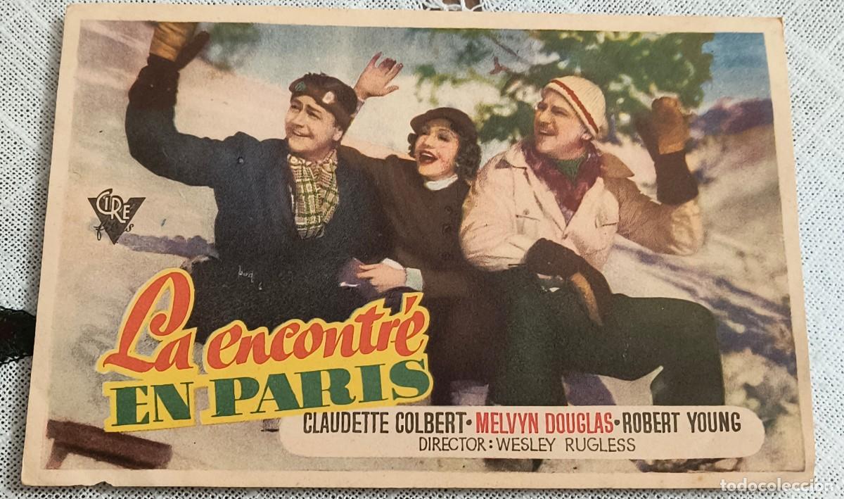 Cine: CINE FOLLETO DE MANO | LA ENCONTR&Eacute; EN PAR&Iacute;S - CLAUDETTE COLBERT