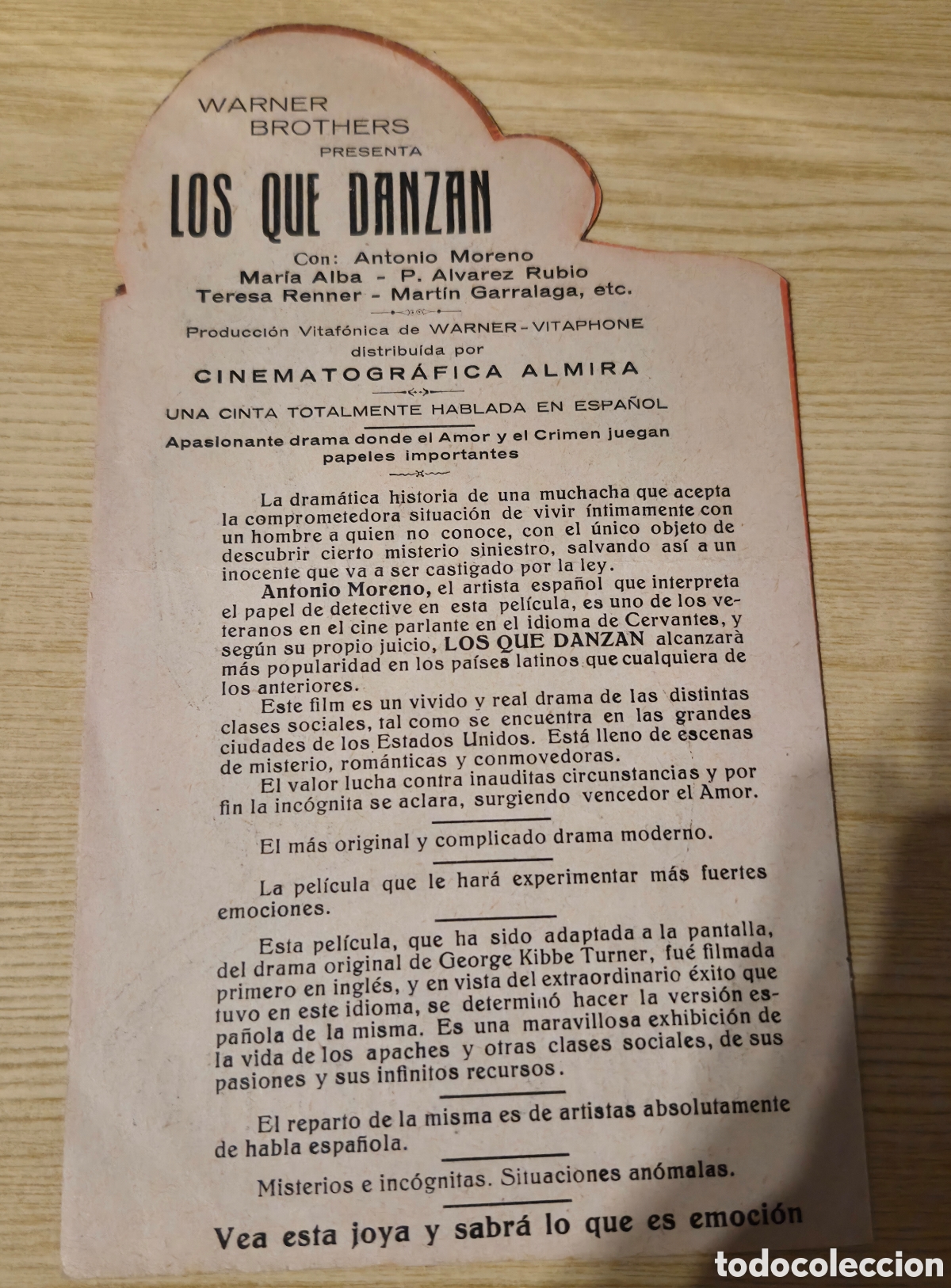 Cine: Antiguo programa de cine mudo Los que danzan A&ntilde;os 20 - Foto 4