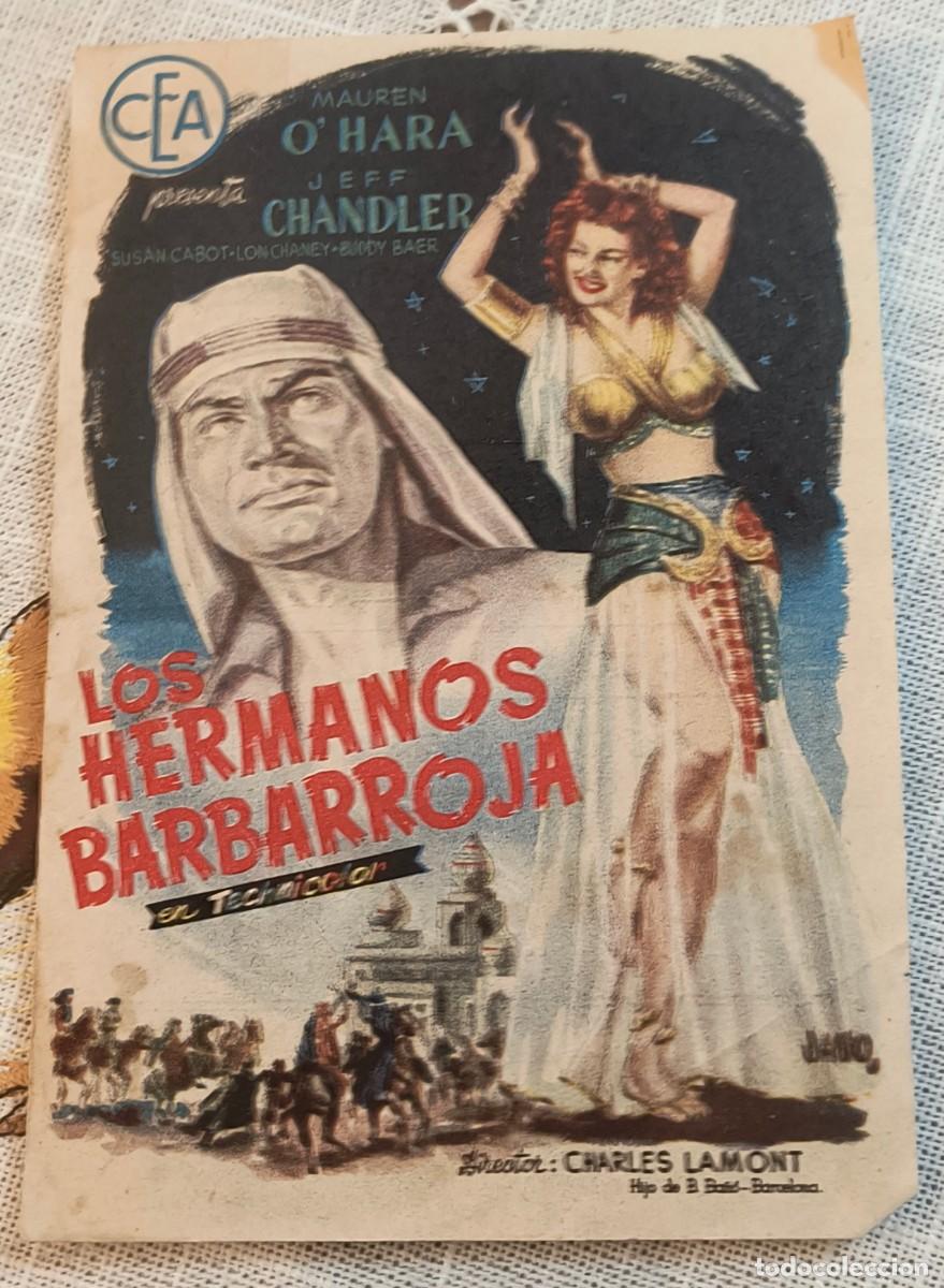 Cine: CINE FOLLETO DE MANO | LOS HERMANOS BARBARROJA - CINE ESLAVA