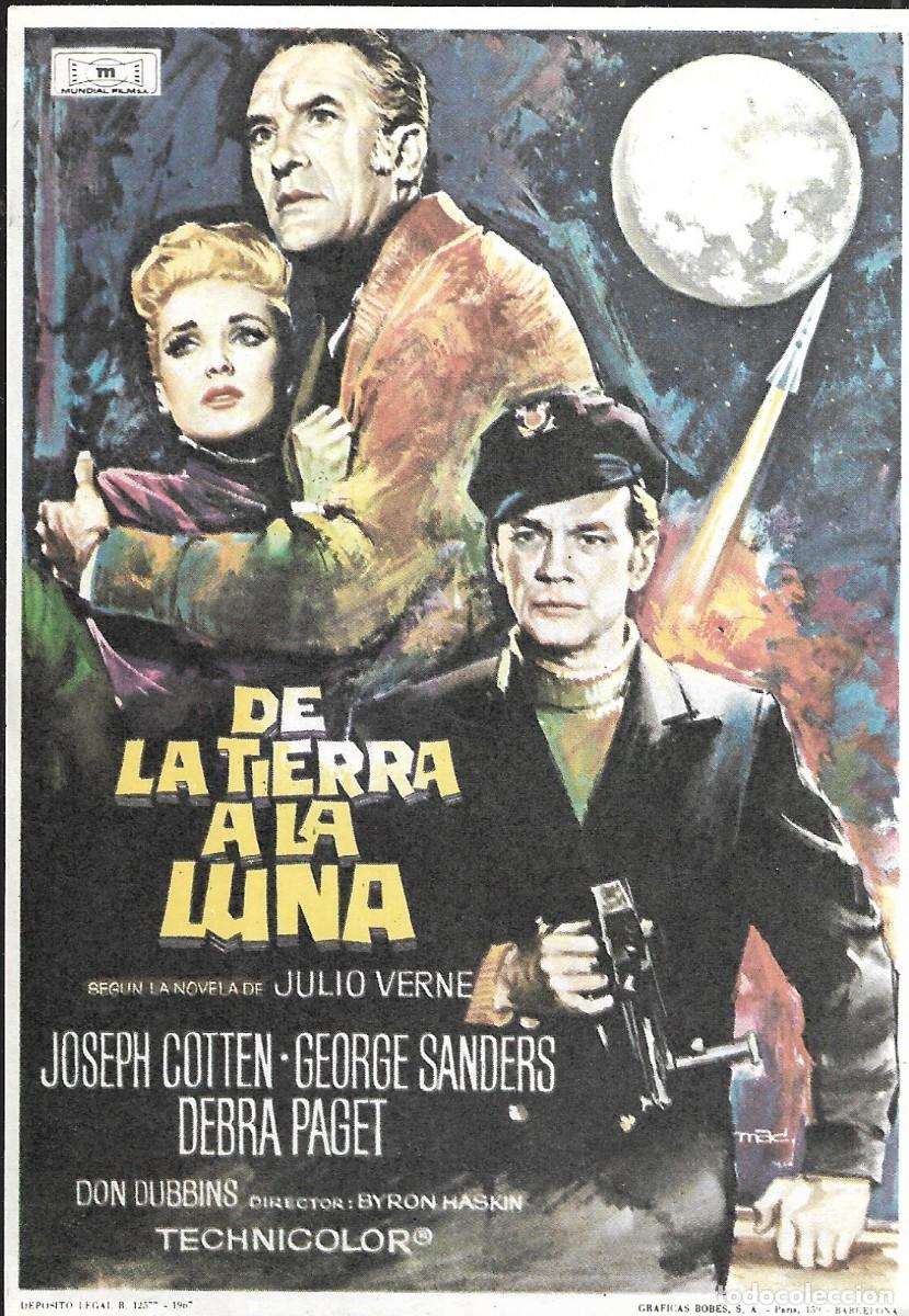 Cine: PROGRAMA DE CINE - DE LA TIERRA A LA LUNA - JOSEPH COTTEN, DEBRA PAGET - 1961 - SIN PUBLICIDAD.