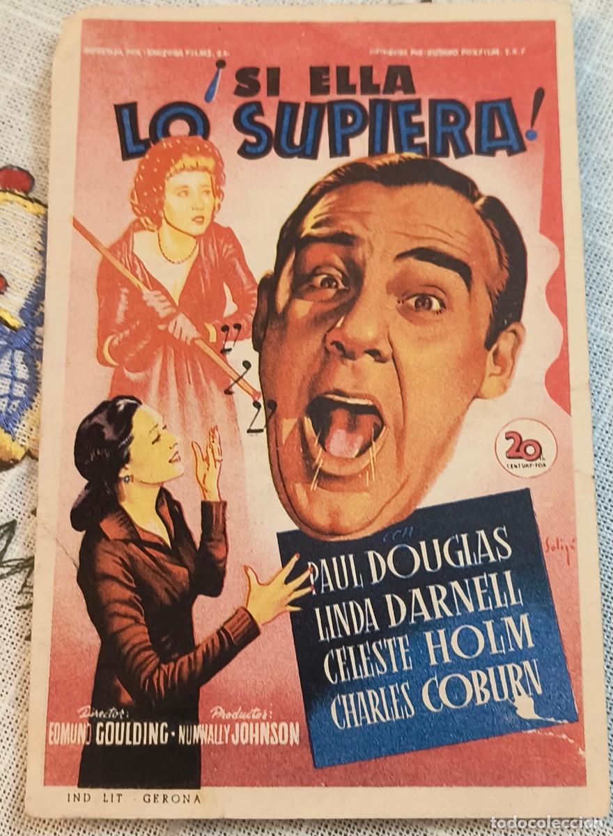 Cine: CINE FOLLETO DE MANO | SI ELLA LO SUPIERA - CINE ESLAVA