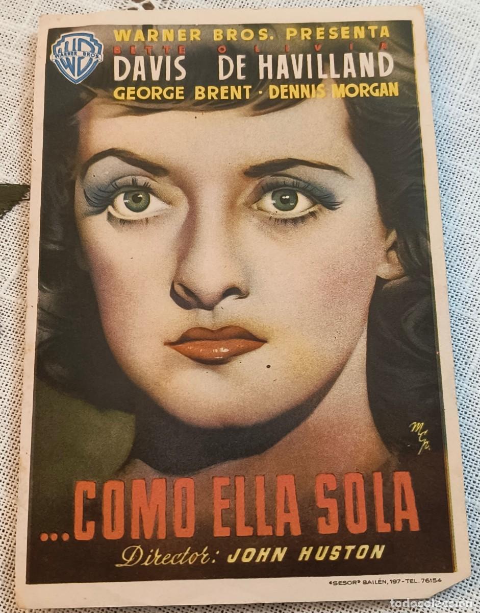 Cine: CINE FOLLETO DE MANO | COMO ELLA SOLA / BETTE DAVIS - GEORGE BRENT
