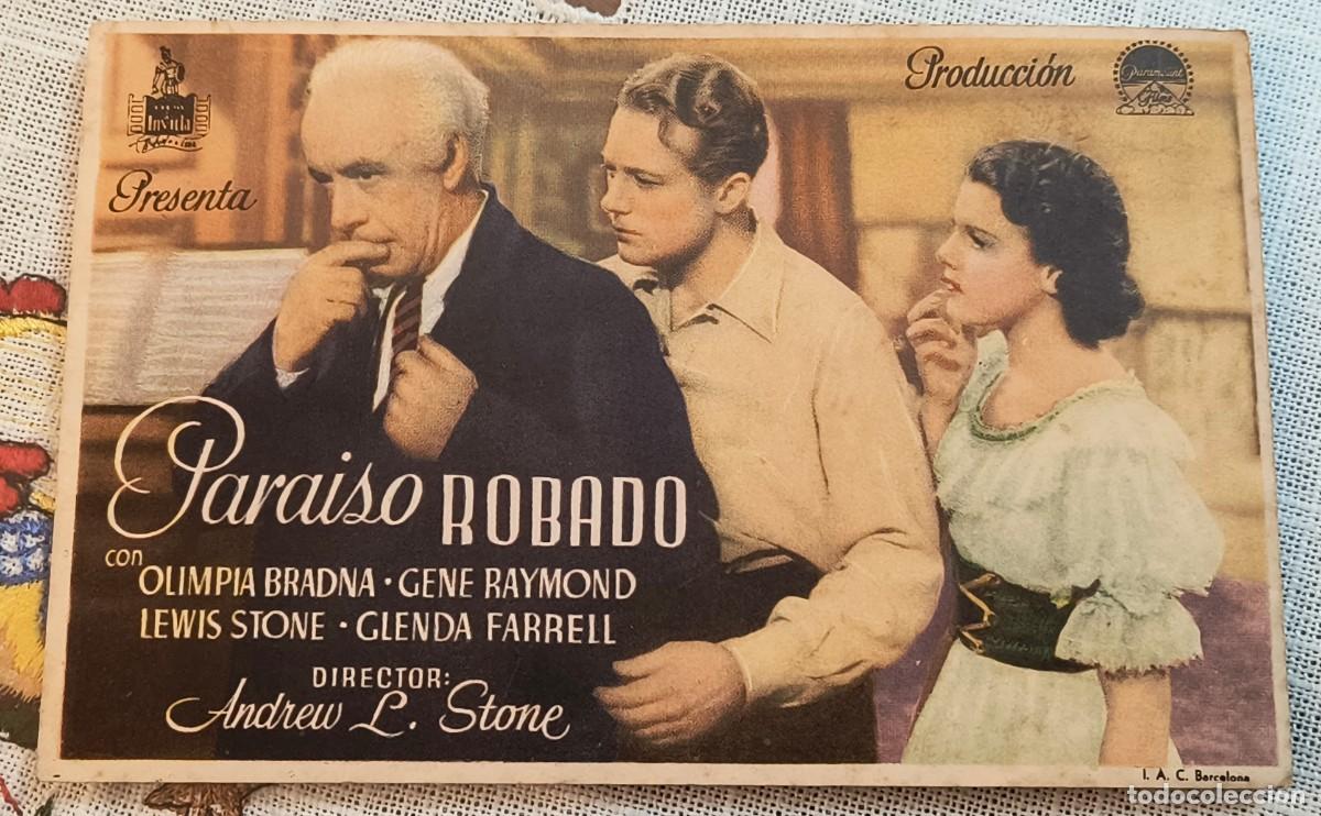 Cine: CINE FOLLETO DE MANO | PARA&Iacute;SO ROBADO - GENE RAYMOND OLIMPIA BRADNA