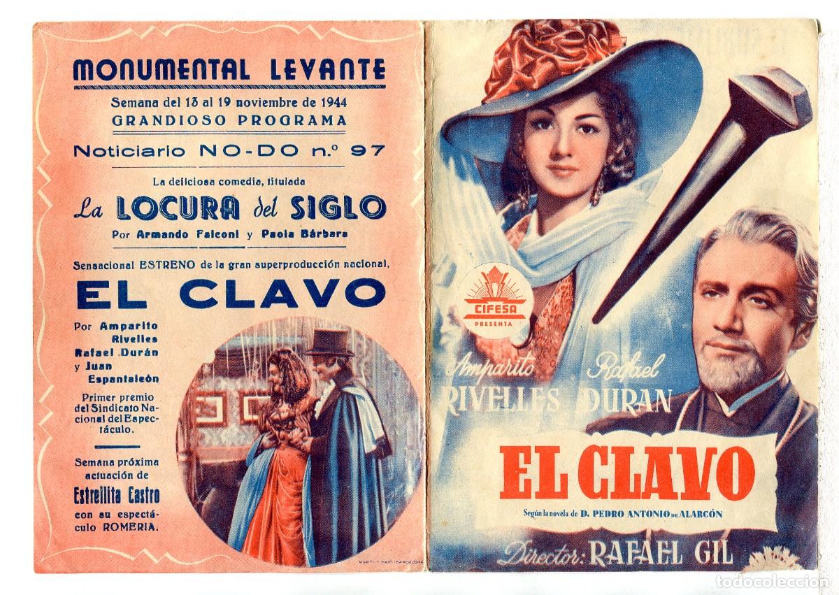 Cine: EL CLAVO, con Amparito Rivelles.